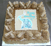 10x10 Choc Cream Birthday Cake